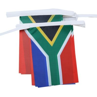Guirlande de drapeaux sud-africains - 6M, 20 drapeaux, 21x15cm - Décoration événement - Publicité Guirlande de drapeaux sud-africains - 6M, 20 drapeaux, 21x15cm - Décoration événement - Publicité