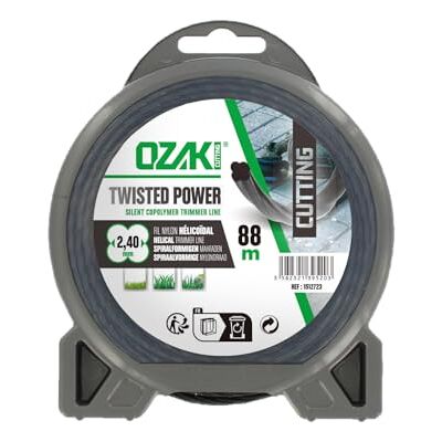 OZAKI - Twisted Power 2.4mm - Noir - 88m - Trimmer Line - Publicité OZAKI - Twisted Power 2.4mm - Noir - 88m - Trimmer Line - Publicité