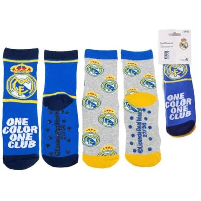 CERDÁ LIFE'S LITTLE MOMENTS Applications antidérapantes Real Madrid Lot de 2 paires de chaussettes officielles pour enfants, design exclusif avec écusson, multicolore, 31-34 - Publicité CERDÁ LIFE'S LITTLE MOMENTS Applications antidérapantes Real Madrid Lot de 2 paires de chaussettes officielles pour enfants, design exclusif avec écusson, multicolore, 31-34 - Publicité