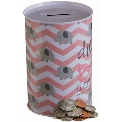 Premier Housewares Dream Big Boîte à argent - Rose - Money tin - Publicité Premier Housewares Dream Big Boîte à argent - Rose - Money tin - Publicité
