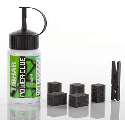 Tibhar Power Clue Colle de tennis de table pour revêtements Colle sans solvant Approuvée ITTF 250 ml - Publicité Tibhar Power Clue Colle de tennis de table pour revêtements Colle sans solvant Approuvée ITTF 250 ml - Publicité