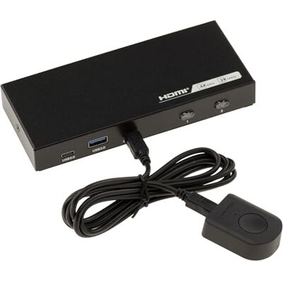 KALEA-INFORMATIQUE Boitier de partage type KVM Switch Souris Clavier Ecran pour 2 PC compatible HDMI 4096×2160 60Hz. Avec télécommande et cordons - Publicité KALEA-INFORMATIQUE Boitier de partage type KVM Switch Souris Clavier Ecran pour 2 PC compatible HDMI 4096×2160 60Hz. Avec télécommande et cordons - Publicité