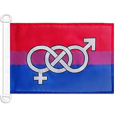 AZ FLAG Drapeau LGBT Bisexuel avec symboles 45x30 cm Pavillon Nautique Fierté Bisexuelle Spécial Bateau Et Extérieur En Maille Bloquée Avec Anneaux Plastiques Intégrés 30g - Publicité AZ FLAG Drapeau LGBT Bisexuel avec symboles 45x30 cm Pavillon Nautique Fierté Bisexuelle Spécial Bateau Et Extérieur En Maille Bloquée Avec Anneaux Plastiques Intégrés 30g - Publicité