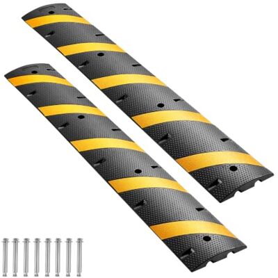 VEVOR Ralentisseur Caoutchouc, Lot de 2, Rampe Protection Câble 2 Canaux, Capacité de Charge 9979 kg, Rampe Passe Câble Sol 183 cm, avec Vis d'Expansion, pour Allées, Routes Asphalte, Béton, Gravier - Publicité VEVOR Ralentisseur Caoutchouc, Lot de 2, Rampe Protection Câble 2 Canaux, Capacité de Charge 9979 kg, Rampe Passe Câble Sol 183 cm, avec Vis d'Expansion, pour Allées, Routes Asphalte, Béton, Gravier - Publicité