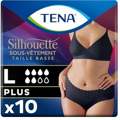 Essity TENA Silhouette Plus L Culottes d'incontinence Noirs - Sous-vêtements d'incontinence - Publicité Essity TENA Silhouette Plus L Culottes d'incontinence Noirs - Sous-vêtements d'incontinence - Publicité