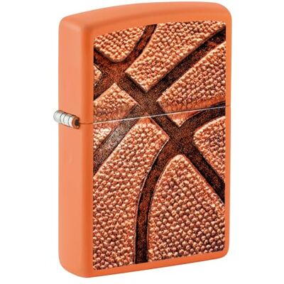 Zippo Briquet tempête Basketball, basket-ball, orange mat, imprimé texturé, rechargeable, réutilisable, design coupe-vent, boîte cadeau, fabriqué aux États-Unis - Publicité Zippo Briquet tempête Basketball, basket-ball, orange mat, imprimé texturé, rechargeable, réutilisable, design coupe-vent, boîte cadeau, fabriqué aux États-Unis - Publicité