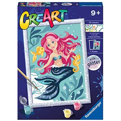 Ravensburger Kits CreArt Enchanting Mermaid Paint by Numbers pour Enfants et Adultes à partir de 9 Ans Set de Bricolage pour Enfants - Publicité Ravensburger Kits CreArt Enchanting Mermaid Paint by Numbers pour Enfants et Adultes à partir de 9 Ans Set de Bricolage pour Enfants - Publicité