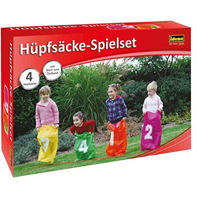 Idena 7408881 Jeu de sacs gonflables avec 4 sacs gonflables, y compris le ruban pour le départ et l'arrivée, idéal pour les fêtes et les festivals de sport. Publicité Idena 7408881 Jeu de sacs gonflables avec 4 sacs gonflables, y compris le ruban pour le départ et l'arrivée, idéal pour les fêtes et les festivals de sport. Publicité