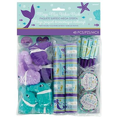 amscan Mermaid Wishes 3900161 Lot de 48 bonbonnières de fête Motif sirène - Publicité amscan Mermaid Wishes 3900161 Lot de 48 bonbonnières de fête Motif sirène - Publicité