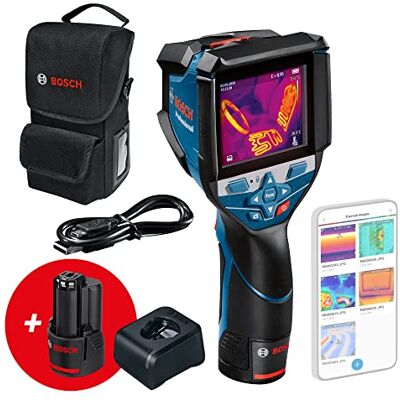 Bosch Caméra thermique GTC 600 C 12V (2 batteries 12 V, avec fonction appli, plage de températures : -20°C à +600°C, résolution : 256x192 px, poche de protection) Amazon Exclusive Set - Publicité Bosch Caméra thermique GTC 600 C 12V (2 batteries 12 V, avec fonction appli, plage de températures : -20°C à +600°C, résolution : 256x192 px, poche de protection) Amazon Exclusive Set - Publicité