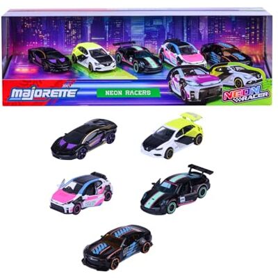 Majorette SL Neon Racer 5 Pièces Giftpack Edition Limitée #2-2 Modèles Exclusifs Inclus Portes Ouvertes, Phares Translucides, Suspensions Echelle 1/64ème A Partir de 3 Ans - Publicité Majorette SL Neon Racer 5 Pièces Giftpack Edition Limitée #2-2 Modèles Exclusifs Inclus Portes Ouvertes, Phares Translucides, Suspensions Echelle 1/64ème A Partir de 3 Ans - Publicité