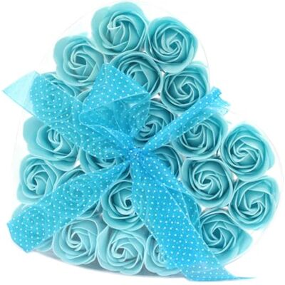 Ancient Wisdom Lot de 24 Roses de Savon Boite Coeur Bleue - Publicité Ancient Wisdom Lot de 24 Roses de Savon Boite Coeur Bleue - Publicité