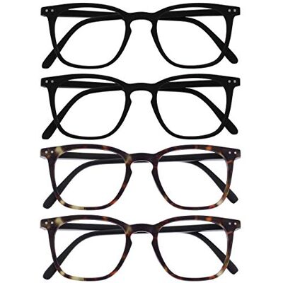 Lunettes de lecture Opulize BEX - Grand carré, noir/marron, +2.00 - Publicité Lunettes de lecture Opulize BEX - Grand carré, noir/marron, +2.00 - Publicité