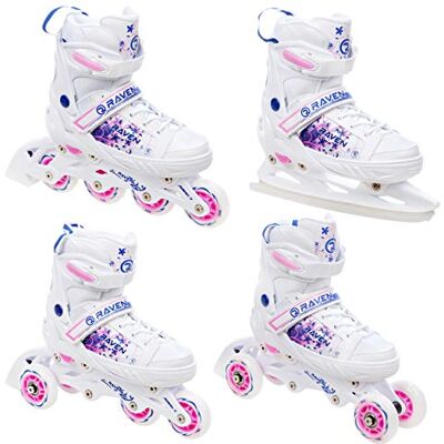Raven Meia Patins Réglables 4-en-1 - Type de Patin - Publicité Raven Meia Patins Réglables 4-en-1 - Type de Patin - Publicité
