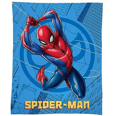 Plaid Spiderman Marvel Bleu - Couverture - Publicité Plaid Spiderman Marvel Bleu - Couverture - Publicité