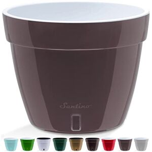 Santino Selbstbewässernder Blumentopf mit Wasserstandsanzeige für innen. Asti D 27cm.Shade-White, 9L - Publicité Santino Selbstbewässernder Blumentopf mit Wasserstandsanzeige für innen. Asti D 27cm.Shade-White, 9L - Publicité