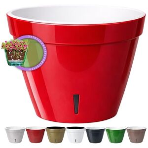 Santino ASTI Pot de Fleurs à Arrosage Automatique -30 CM Auto-Arrosant avec Indicateur de Niveau d'eau pour Toutes Les Plantes D'intérieur (Ø 30 cm, H 23 cm, 12L Rouge/Blanc) - Publicité Santino ASTI Pot de Fleurs à Arrosage Automatique -30 CM Auto-Arrosant avec Indicateur de Niveau d'eau pour Toutes Les Plantes D'intérieur (Ø 30 cm, H 23 cm, 12L Rouge/Blanc) - Publicité