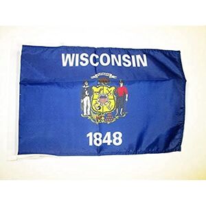 AZ Flag - Wisconsin State Flag - 45x30 cm - Polyester - Flag - Publicité AZ Flag - Wisconsin State Flag - 45x30 cm - Polyester - Flag - Publicité