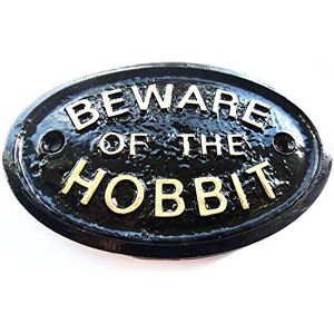 Artisan BEWARE OF THE HOBBIT Plaque murale pour maison ou jardin Noir - Publicité Artisan BEWARE OF THE HOBBIT Plaque murale pour maison ou jardin Noir - Publicité