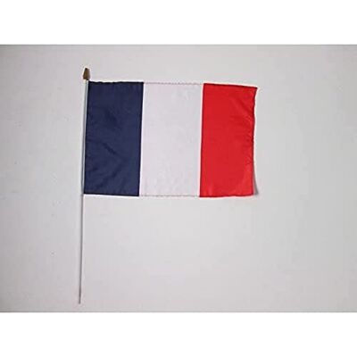 AZ FLAG - Drapeau de la France - 45x30 cm - Mât blanc - Drapeau - Publicité AZ FLAG - Drapeau de la France - 45x30 cm - Mât blanc - Drapeau - Publicité