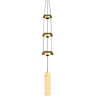 Woodstock Chimes TB3C Temple Bells Trio Carillon éolien en laiton - Publicité Woodstock Chimes TB3C Temple Bells Trio Carillon éolien en laiton - Publicité