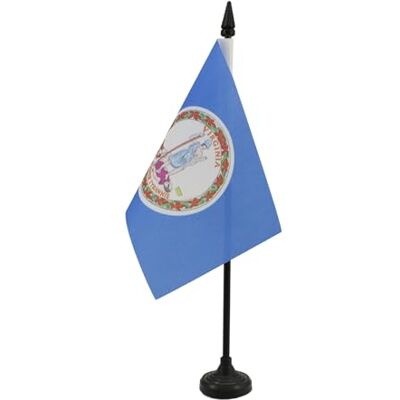 AZ Flag - Drapeau de table Virginie - 15x10cm - Polyester - Drapeau - Publicité AZ Flag - Drapeau de table Virginie - 15x10cm - Polyester - Drapeau - Publicité
