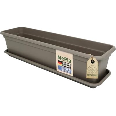 MePla Balconnière Balcon 100 CM + Dessous De Taupe Bac à Fleurs Cache-Pot Jardinière en Résistant aux Intempéries Résistant Aux UV Plastique - Publicité MePla Balconnière Balcon 100 CM + Dessous De Taupe Bac à Fleurs Cache-Pot Jardinière en Résistant aux Intempéries Résistant Aux UV Plastique - Publicité