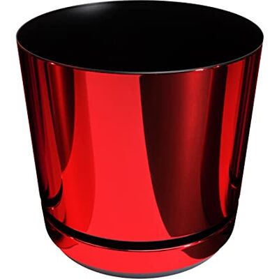 KORAD Pot de fleurs avec soucoupe intégrée, décor 083, rouge brillant, diamètre 18 cm, pot pour plantes, en plastique, de haute qualité, décoratif avec trous de drainage - Publicité KORAD Pot de fleurs avec soucoupe intégrée, décor 083, rouge brillant, diamètre 18 cm, pot pour plantes, en plastique, de haute qualité, décoratif avec trous de drainage - Publicité