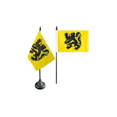 Digni ® Drapeau de Table Belgique Flandre, Mini Drapeau 10 x 15 cm - Publicité Digni ® Drapeau de Table Belgique Flandre, Mini Drapeau 10 x 15 cm - Publicité