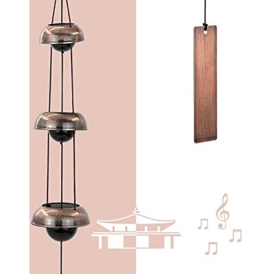 ASTARIN Carillon éolien pour jardin, carillon éolien en cuivre rouge avec 3 clochettes, carillon à vent pour extérieur, carillon à vent Feng Shui, carillon de jardin extérieur pour terrasse, porche et - Publicité ASTARIN Carillon éolien pour jardin, carillon éolien en cuivre rouge avec 3 clochettes, carillon à vent pour extérieur, carillon à vent Feng Shui, carillon de jardin extérieur pour terrasse, porche et - Publicité