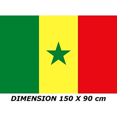 Planete Supporter Drapeau Sénégal 150 x 90 cm - Publicité Planete Supporter Drapeau Sénégal 150 x 90 cm - Publicité