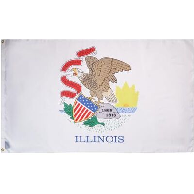 Az Flag - Illinois Flag - 90x60cm - Flag - Publicité Az Flag - Illinois Flag - 90x60cm - Flag - Publicité