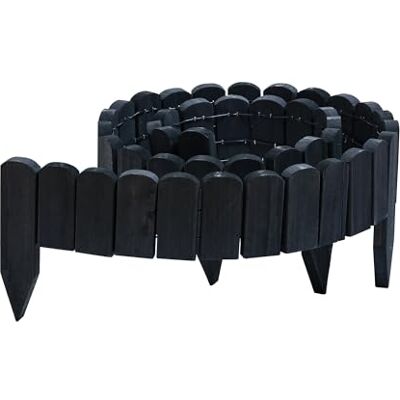 Gartenwelt Riegelsberger Rollboarder Anthracite, longueur 203 cm, hauteur de clôture 10 cm, clôture en bois de mélèze, bordure de tonte, bordure de gazon - Publicité Gartenwelt Riegelsberger Rollboarder Anthracite, longueur 203 cm, hauteur de clôture 10 cm, clôture en bois de mélèze, bordure de tonte, bordure de gazon - Publicité