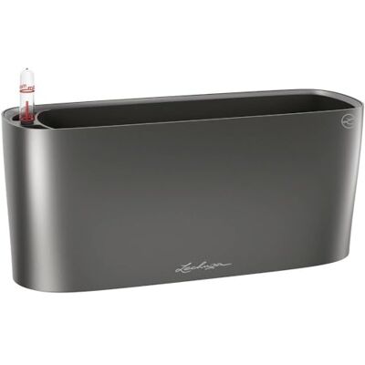 Lechuza – Pot de Fleurs d'Interieur – Delta 10 – Réserve d'Eau Intégrée – Coloris Anthracite – 30 x 11 x 13 cm - Publicité Lechuza – Pot de Fleurs d'Interieur – Delta 10 – Réserve d'Eau Intégrée – Coloris Anthracite – 30 x 11 x 13 cm - Publicité