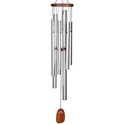 Woodstock Chimes Carillon éolien Woodstock pour extérieur, décoration extérieure pour votre terrasse et porche, décoration de jardin, carillon éolien argenté (83,8 cm) – Carillon Adagio en bois – Jardin espagnol (ADSG - Publicité Woodstock Chimes Carillon éolien Woodstock pour extérieur, décoration extérieure pour votre terrasse et porche, décoration de jardin, carillon éolien argenté (83,8 cm) – Carillon Adagio en bois – Jardin espagnol (ADSG - Publicité