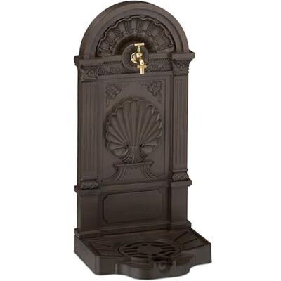 Relaxdays Fontaine extérieure de Jardin, Design nostalgique, avec Robinet, à Poser, HxLxP : 82,5 x 39 x 32 cm, Marron - Publicité Relaxdays Fontaine extérieure de Jardin, Design nostalgique, avec Robinet, à Poser, HxLxP : 82,5 x 39 x 32 cm, Marron - Publicité