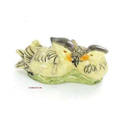 lachineuse Figurine Canards Mandarins Statuette Feng Shui Symbole d'amour & Fidélité pour Couple, Romance Idée Cadeau St Valentin Décoration 11,5 x 5 x 5 cm Coloris Ivoire & Vert - Publicité lachineuse Figurine Canards Mandarins Statuette Feng Shui Symbole d'amour & Fidélité pour Couple, Romance Idée Cadeau St Valentin Décoration 11,5 x 5 x 5 cm Coloris Ivoire & Vert - Publicité