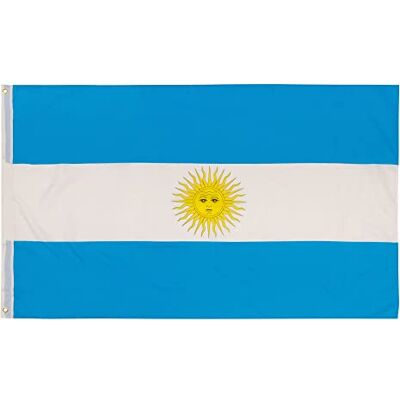 aricona Drapeau Argentine 90x150 cm – résistant aux intempéries, avec œillets en laiton, 100% polyester, coutures doubles robustes & couleurs éclatantes – pour les passionnés de drapeaux Argentina - Publicité aricona Drapeau Argentine 90x150 cm – résistant aux intempéries, avec œillets en laiton, 100% polyester, coutures doubles robustes & couleurs éclatantes – pour les passionnés de drapeaux Argentina - Publicité