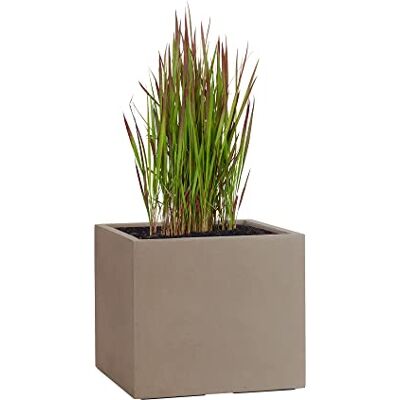 Pflanzwerk ® Pot de Fleur Cube Jardinière Chocolate 30x34x34cm *Résistant au Gel* *Protection UV* *Qualité européenne* - Publicité Pflanzwerk ® Pot de Fleur Cube Jardinière Chocolate 30x34x34cm *Résistant au Gel* *Protection UV* *Qualité européenne* - Publicité