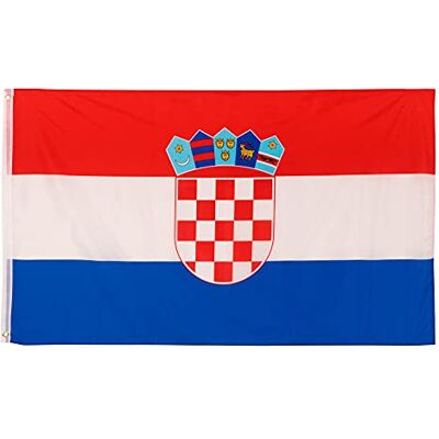 aricona Drapeau Croatie 90x150cm – croate résistant aux intempéries, avec œillets en laiton, 100% polyester, coutures doubles robustes et couleurs éclatantes – pour les passionnés de drapeaux - Publicité aricona Drapeau Croatie 90x150cm – croate résistant aux intempéries, avec œillets en laiton, 100% polyester, coutures doubles robustes et couleurs éclatantes – pour les passionnés de drapeaux - Publicité