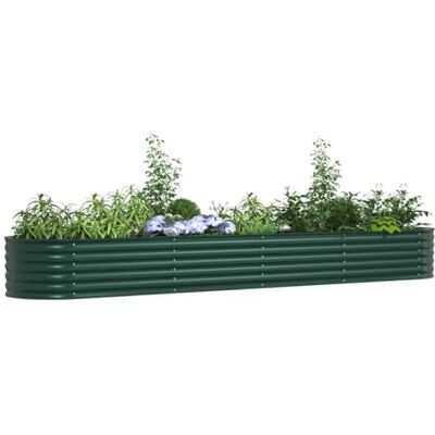 vidaXL Lit de jardin Vert Acier galvanisé 400x80x44cm - Jardinière - Publicité vidaXL Lit de jardin Vert Acier galvanisé 400x80x44cm - Jardinière - Publicité