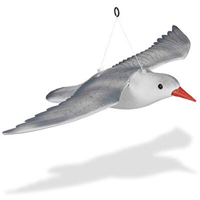 Relaxdays Mouette épouvantail, Volante, à Suspendre, Statue décorative, pour Le Jardin, Balcon, terrasse, Blanc/Gris 1 pièce - Publicité Relaxdays Mouette épouvantail, Volante, à Suspendre, Statue décorative, pour Le Jardin, Balcon, terrasse, Blanc/Gris 1 pièce - Publicité