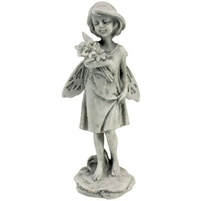 Statue de fée de jardin Design Toscano avec fleurs - Décoration de jardin - Publicité Statue de fée de jardin Design Toscano avec fleurs - Décoration de jardin - Publicité