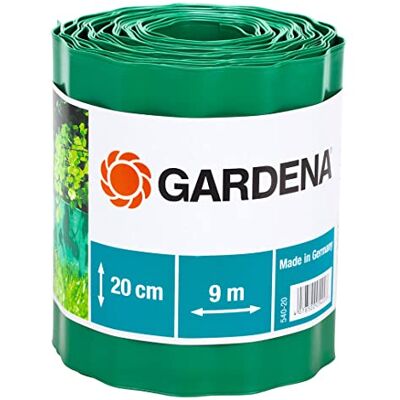 Gardena Bordures de pelouse de , 20 cm de hauteur : délimitation idéale de pelouse, également pour des parterres, plastique de haute qualité (540-20) - Publicité Gardena Bordures de pelouse de , 20 cm de hauteur : délimitation idéale de pelouse, également pour des parterres, plastique de haute qualité (540-20) - Publicité