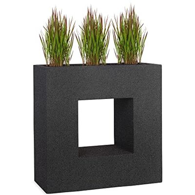 Pflanzwerk ® Pot de Fleur Fibre de Verre Vista Jardinière Granit Anthracite 66x66x28cm XXL *Résistant au Gel* *Protection UV* *Qualité européenne* - Publicité Pflanzwerk ® Pot de Fleur Fibre de Verre Vista Jardinière Granit Anthracite 66x66x28cm XXL *Résistant au Gel* *Protection UV* *Qualité européenne* - Publicité