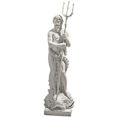 Design Toscano NG32474 Sculpture à Grande échelle de Poséidon Dieu de la mer Ivoire 33 x 44,5 x 150 cm - Publicité Design Toscano NG32474 Sculpture à Grande échelle de Poséidon Dieu de la mer Ivoire 33 x 44,5 x 150 cm - Publicité