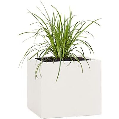 Pflanzwerk ® Pot de Fleur Cube Jardinière Sable 23x23x23cm *Résistant au Gel* *Protection UV* *Qualité européenne* - Publicité Pflanzwerk ® Pot de Fleur Cube Jardinière Sable 23x23x23cm *Résistant au Gel* *Protection UV* *Qualité européenne* - Publicité