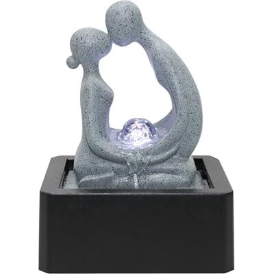 Dehner Fontaine d'intérieur Palila avec éclairage LED Environ 21,5 x 27 x 18 cm en polyrésine Gris - Publicité Dehner Fontaine d'intérieur Palila avec éclairage LED Environ 21,5 x 27 x 18 cm en polyrésine Gris - Publicité