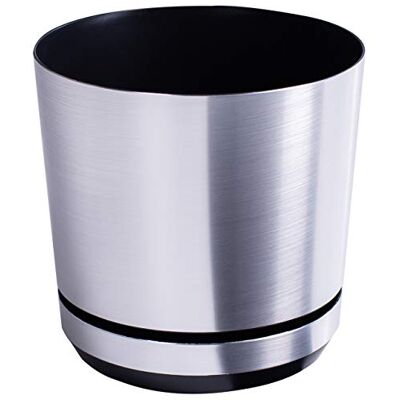 KORAD Pot de fleurs avec soucoupe intégrée, décor 024, aluminium, diamètre 18 cm, pot pour plantes, en plastique, de haute qualité, décoratif avec trous de drainage - Publicité KORAD Pot de fleurs avec soucoupe intégrée, décor 024, aluminium, diamètre 18 cm, pot pour plantes, en plastique, de haute qualité, décoratif avec trous de drainage - Publicité