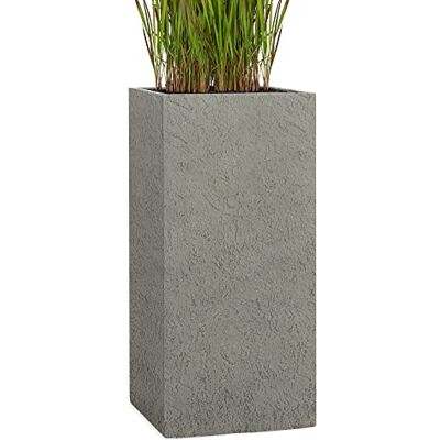 Pflanzwerk ® Pot de Fleur Fibre de Verre Tower Jardinière Lava Gris 50x23x23cm XXL *Résistant au Gel* *Protection UV* *Qualité européenne* - Publicité Pflanzwerk ® Pot de Fleur Fibre de Verre Tower Jardinière Lava Gris 50x23x23cm XXL *Résistant au Gel* *Protection UV* *Qualité européenne* - Publicité